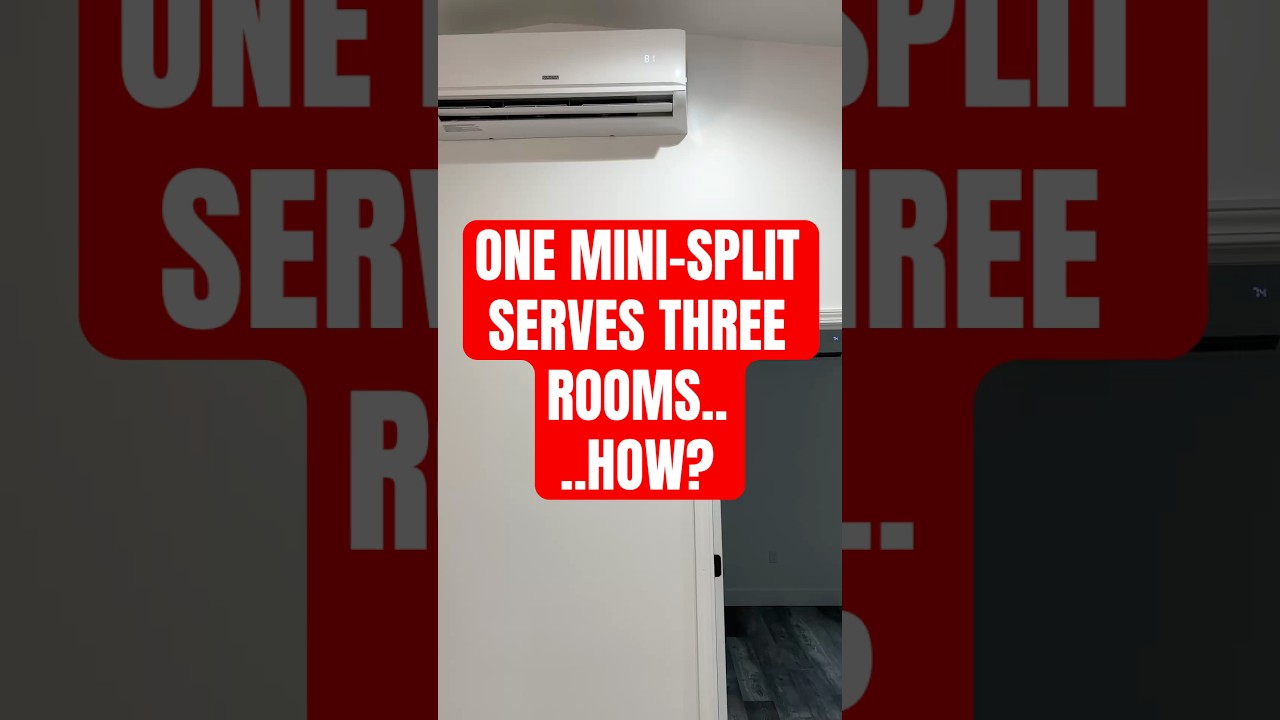 Oto jak za pomocą jednego systemu mini-split można obsłużyć trzy pomieszczenia. #minisplit