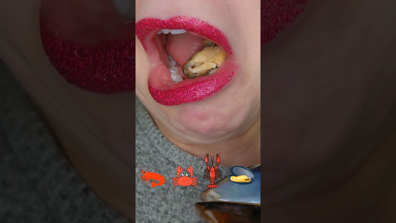 THE END 😭 ASMR Rating Seafood Emoji Food Challenge #seafood #asmreating #asmrsounds