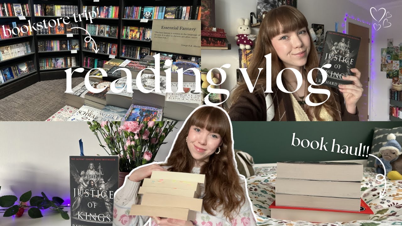 READING VLOG | a new favourite fantasy book and bookshopping🌷📖