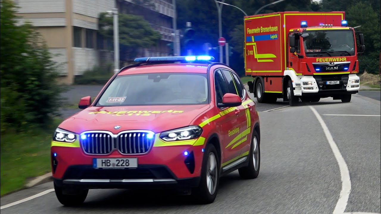 EINSATZREICHER TAG für FEUERWEHR BREMERHAVEN | Berufsfeuerwehr & Rettungsdienst auf Einsatzfahrt