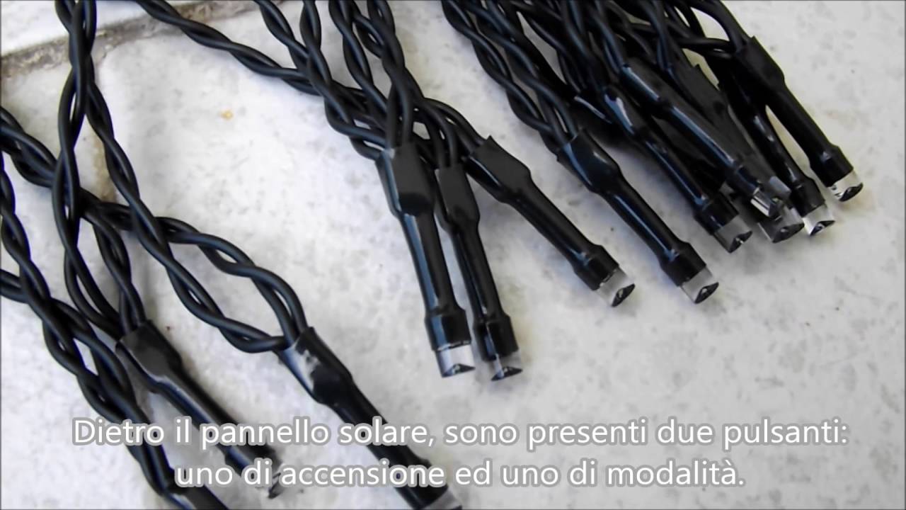 Catena di 100 luci a LED di Natale 12 metri striscia luce solare pannello Salcar
