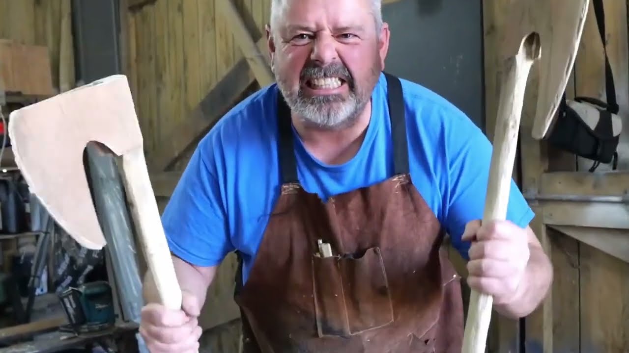 How to make a Viking battle axe - wooden children's toy.