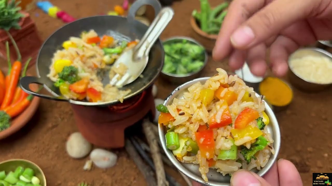 Tiny Fried Rice Making | Satisfying Miniature Cooking