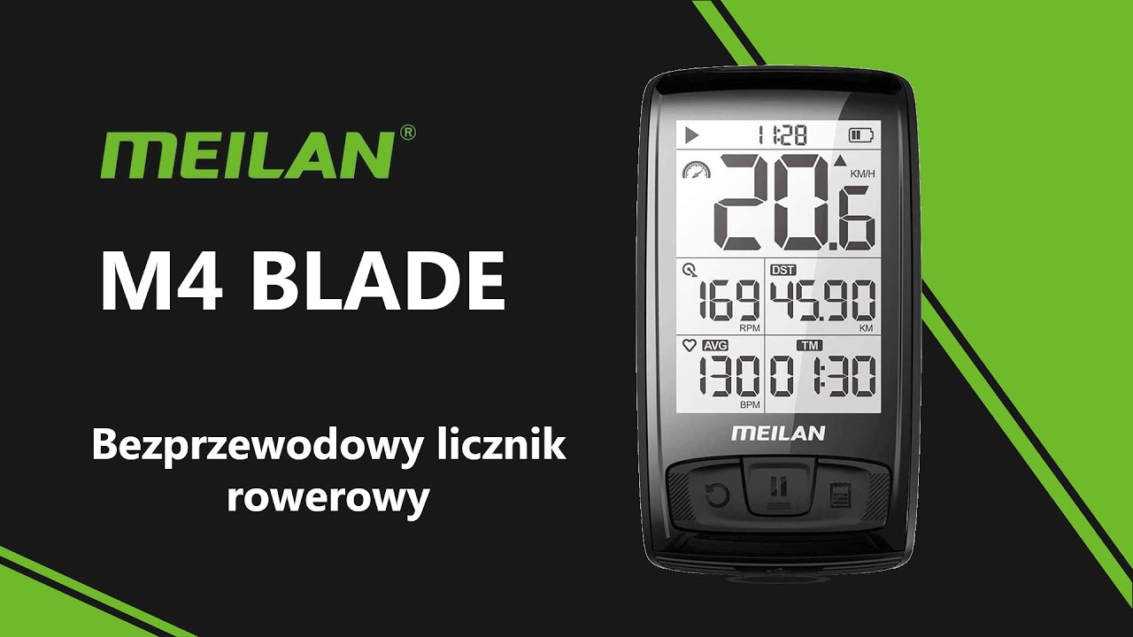 Meilan M4 Blade licznik rowerowy -  montaż, parowanie, historia jazdy