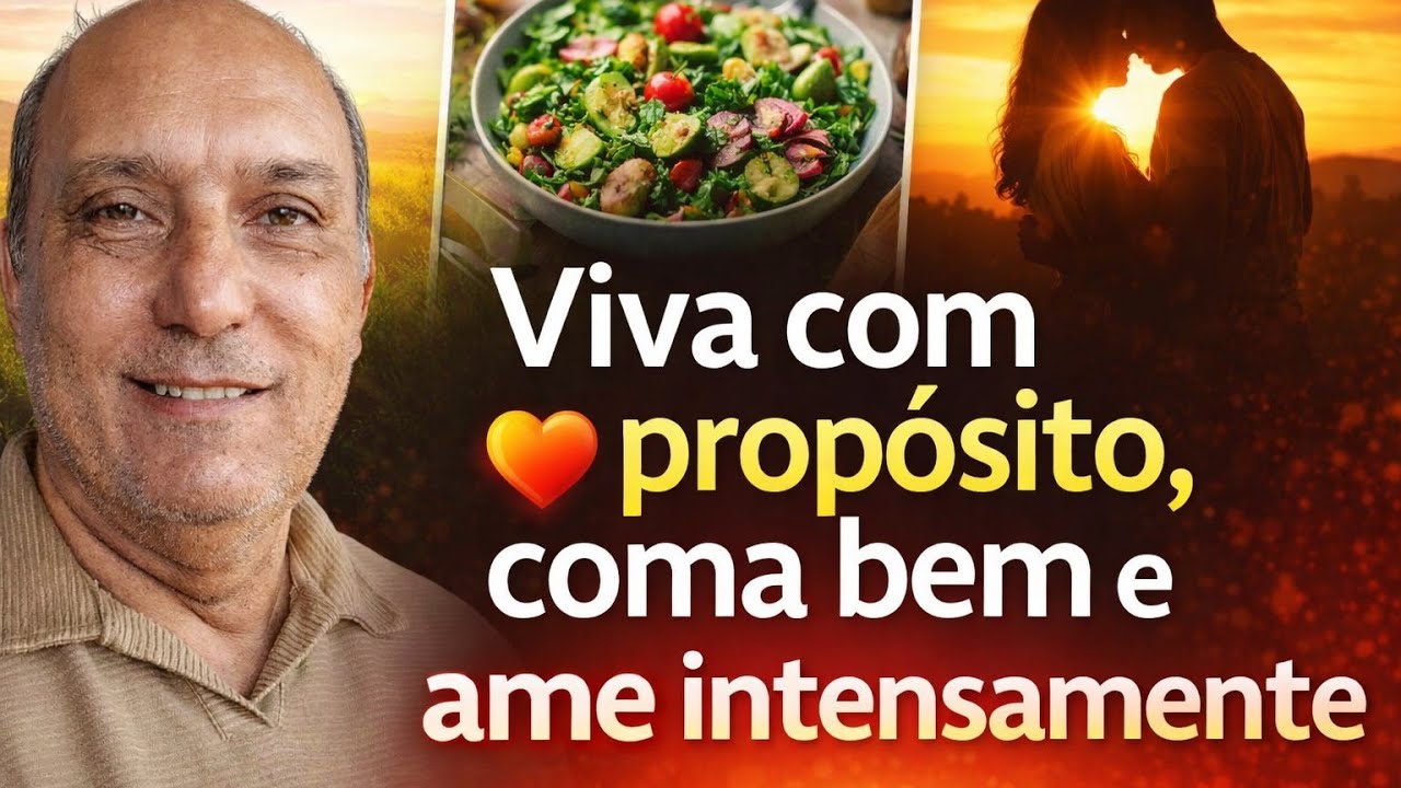 Viva com propósito, coma com alegria, ame com intensidade.