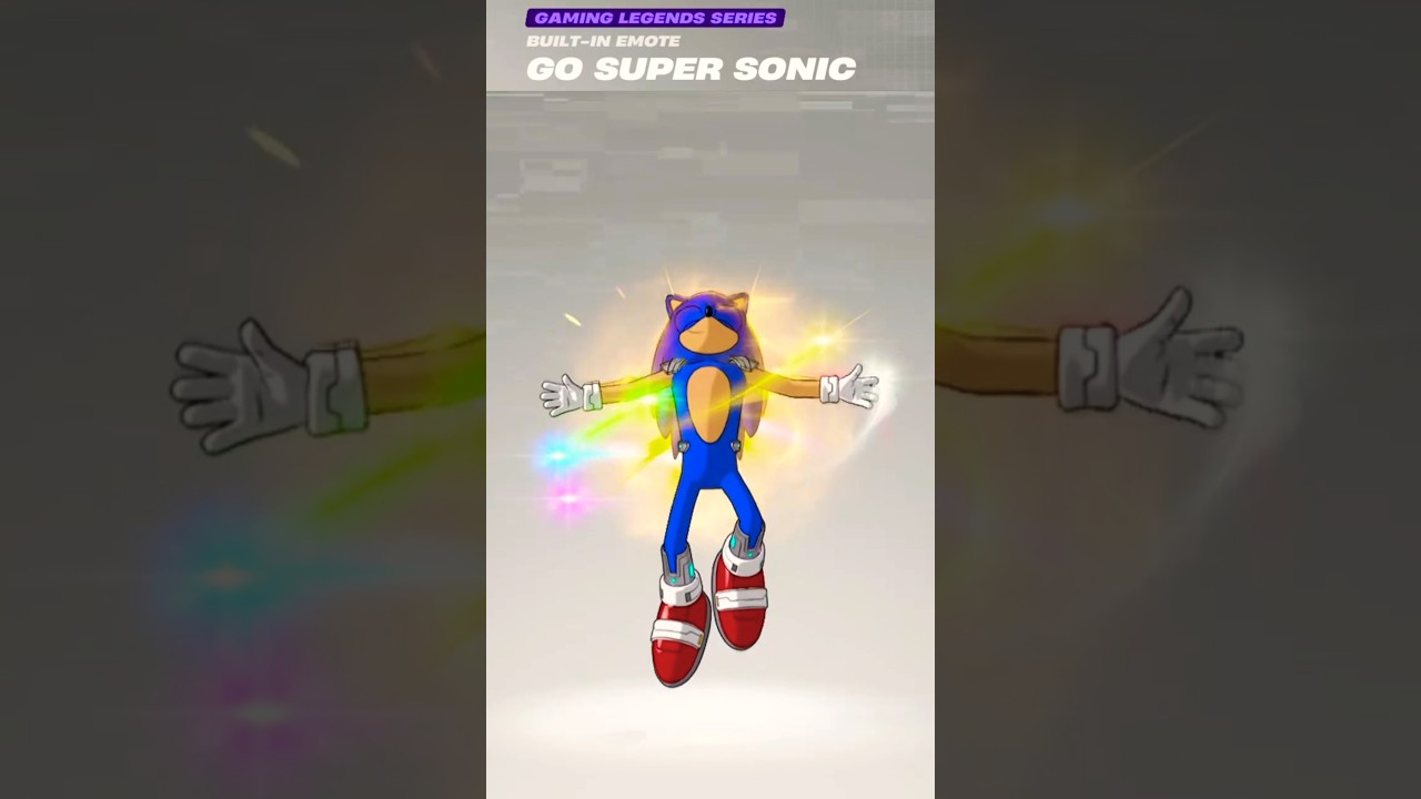 Sonic Fortnite (Super Sonic) Built in Emote #Fortniteshort