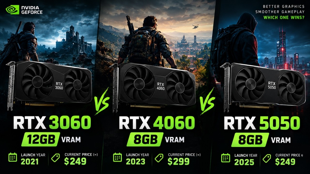 RTX 3060 против RTX 4060 против RTX 5050 || ТЕСТ В ИГРАХ НА ПК ||