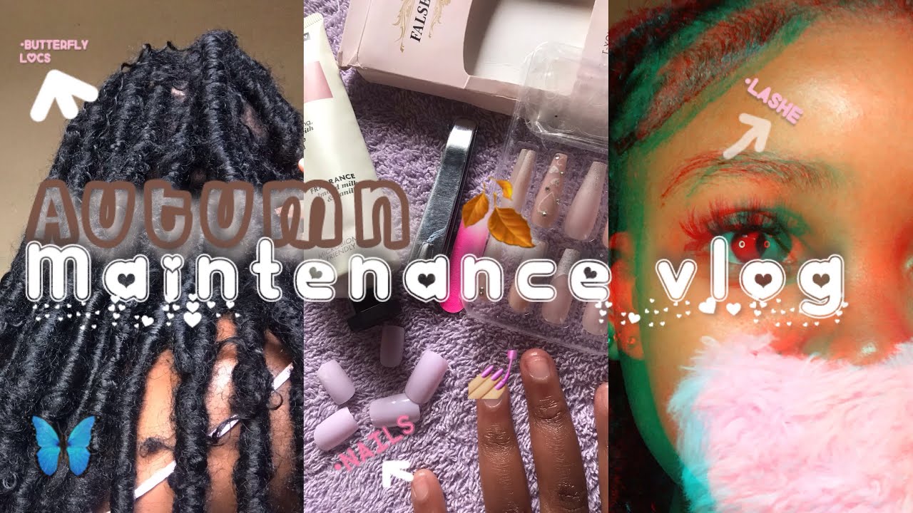MAINTENANCE VLOG : butterfly lock| nails | lashes 🎀🥹