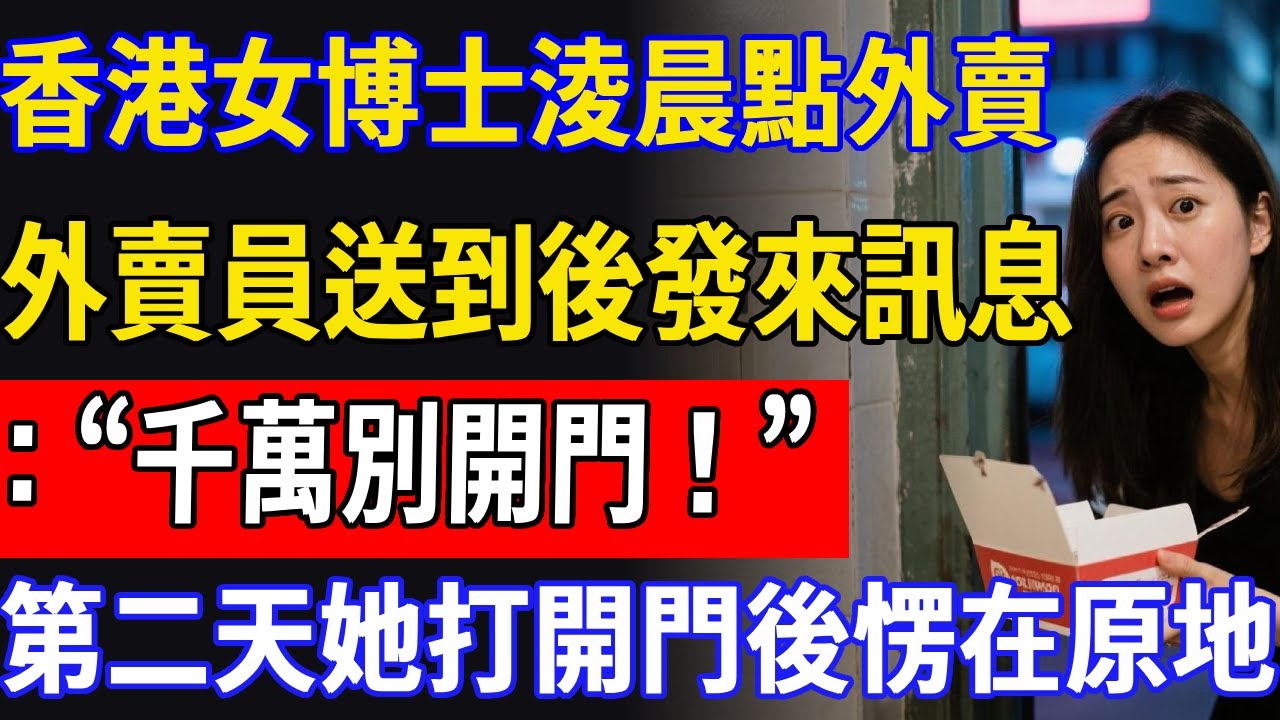 香港女博士淩晨點外賣，外賣員送到後發來訊息：“千萬別開門！”第二天她打開門後當場愣在原地！