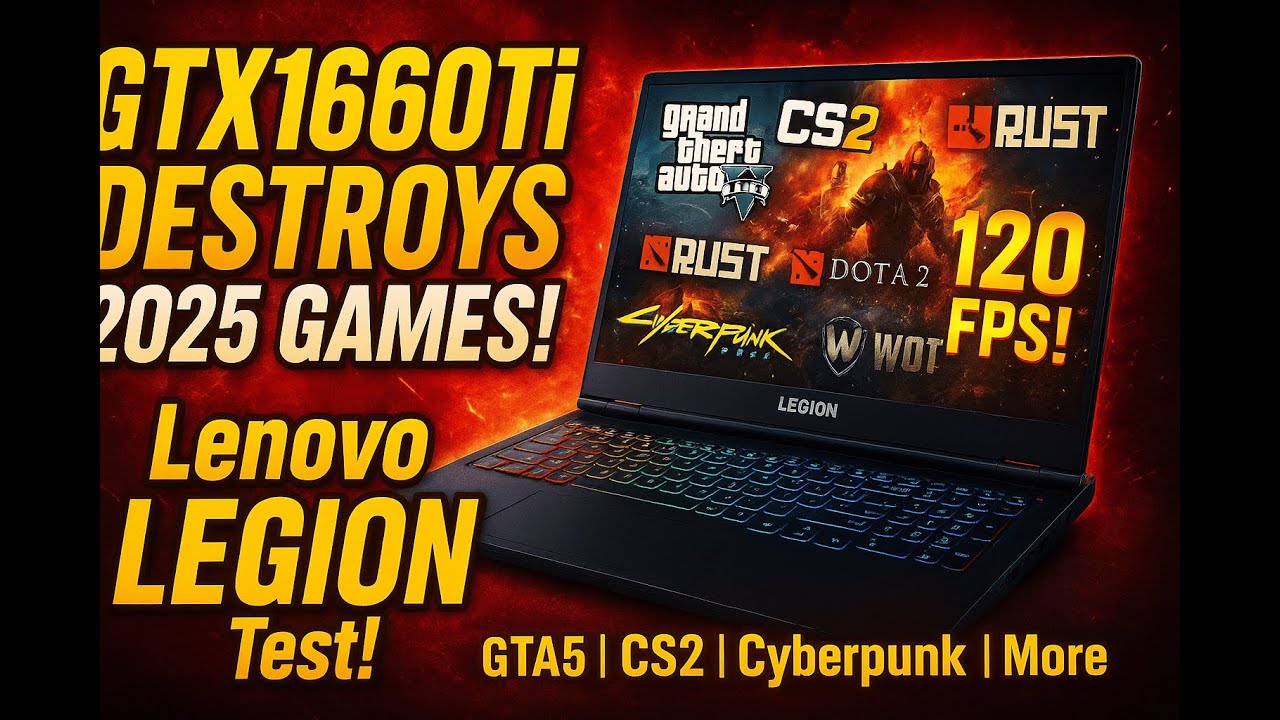 i5-9300H + GTX1660Ti | Ultimate Gaming Test 2025 – GTA5,CS2,RUST, PUBG,DOTA2,Cyberpunk FPS Benchmark