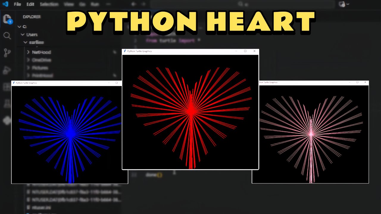 How to Make a Heart Shape Animation Using Python Turtle Graphics