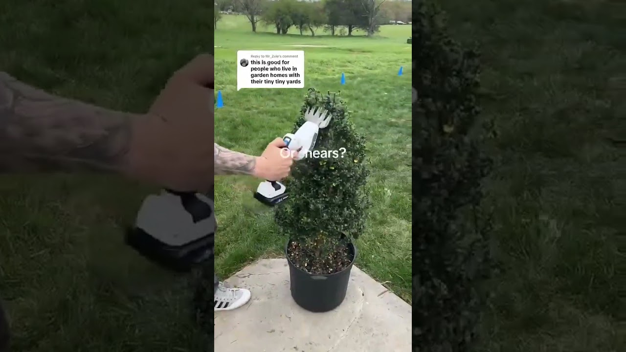 @Toolsinaction Showing off HART's 20V Shears or featuring the world's smallest lawnmower?