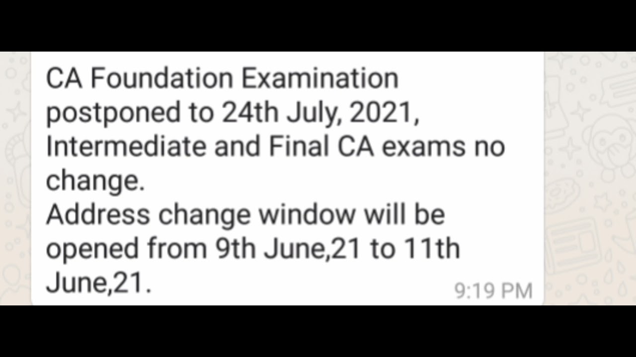 ca foundation postponed #cafoundation #caexam