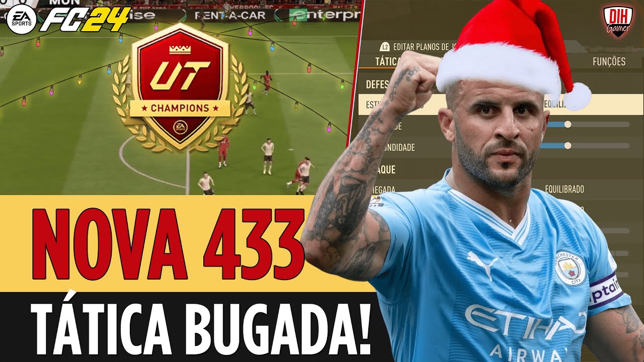FC 24 | TÁTICA 433(2) BUGADA! Melhor tática do Ultimate team para macetes