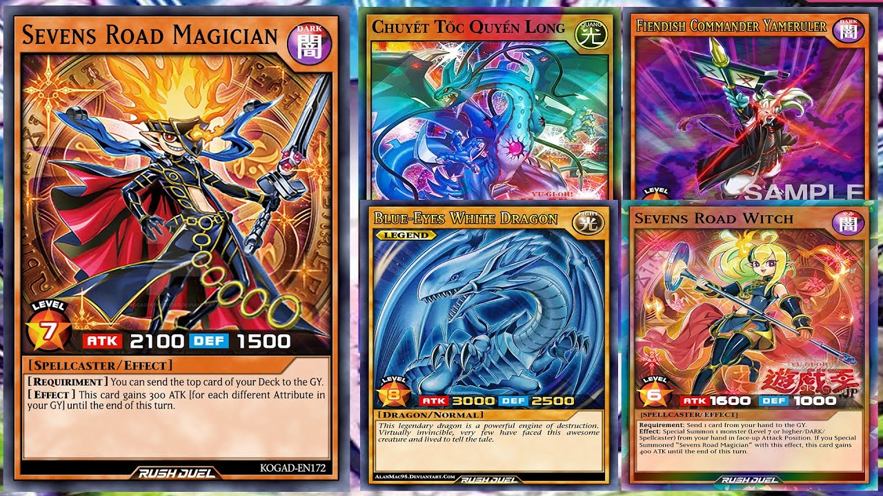 RUSH DUELS # Rush Dragon Dragears  Sevens Road Magician  Sevens Road Witch   セブンスロード・マジシャン  連撃竜ドラギアス