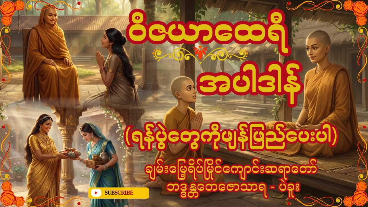 ဝိဇယာထေရီအပါဒါန် တရားဒေသနာတော် - ချမ်းမြေ့ရိပ်မြိုင်ကျောင်းဆရာတော်- ဘဒ္ဒန္တတေဇောသာရ -ပဲခူး