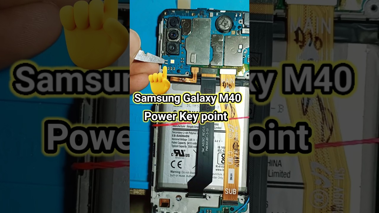 Samsung galaxy m40 power button on/off print point ✅