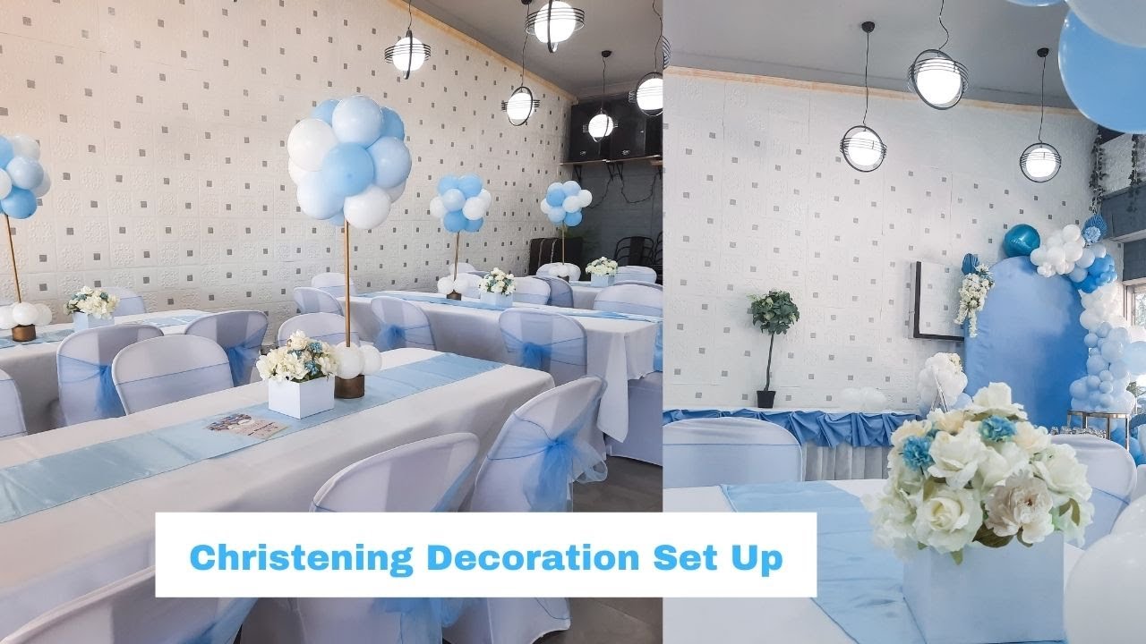 Set up with me for a baby boy christening | Green Peony Events