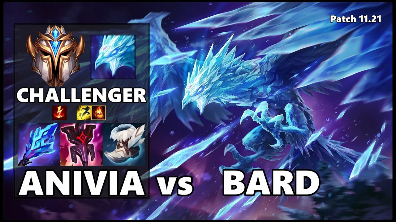 CHALLENGER Support Gameplay - ANIVIA vs BARD Patch 11.21