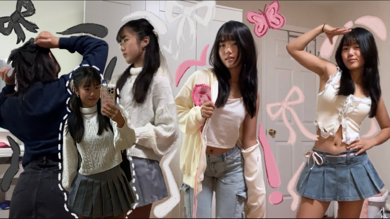 WHAT I WEAR IN A WEEK 🎀 || school fits, aesthetic, pinterest outfits
