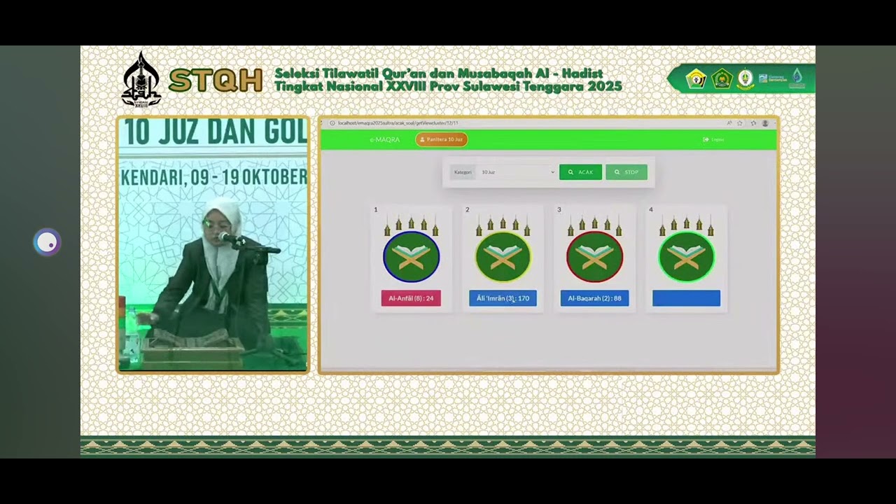 STQH NASIONAL KENDARI PENAMPILAN NAFISAH AL MAIS HIFDZIL 10 JUZ PI