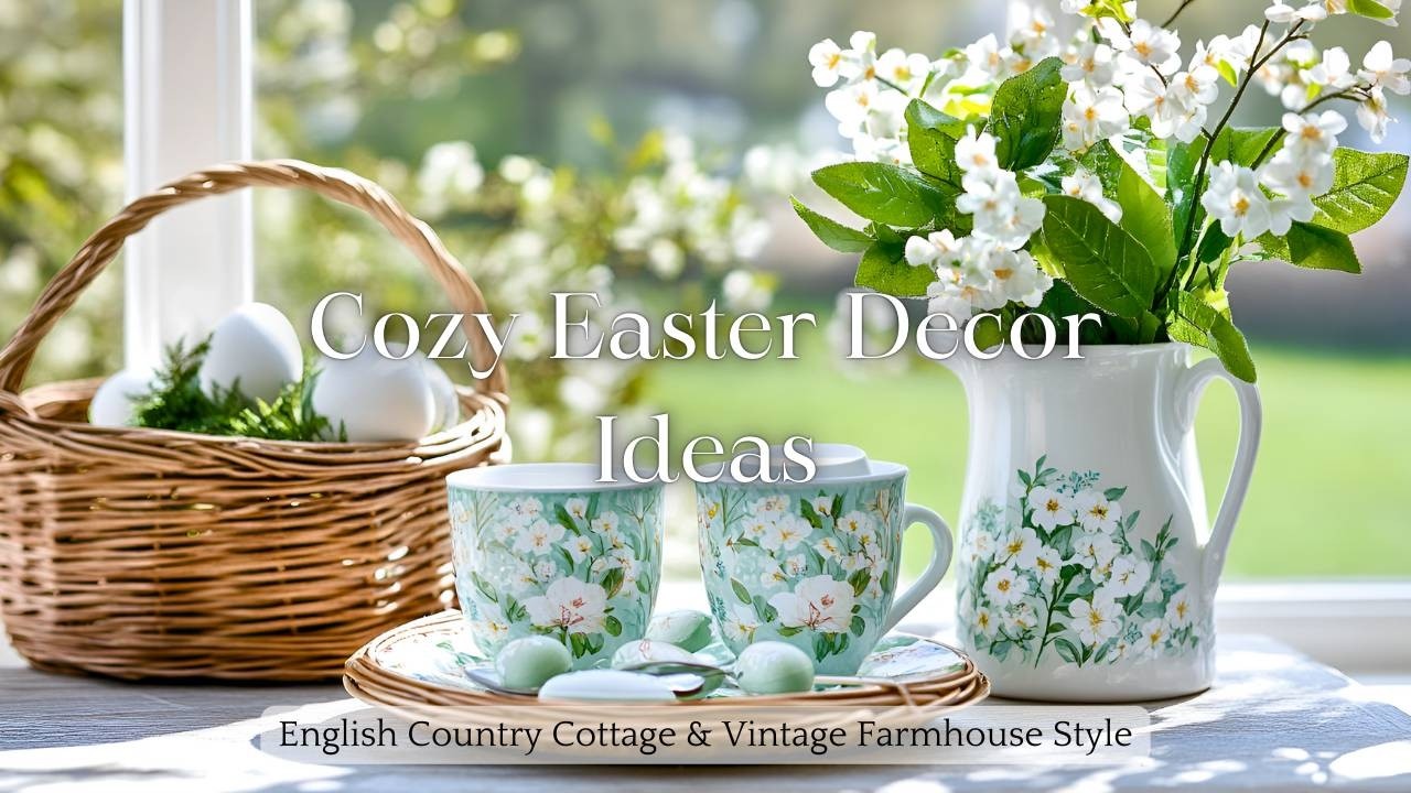 Cozy Easter Decor Ideas: English Country Cottage & Vintage Farmhouse Style