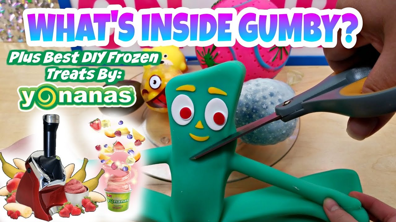 WHAT'S INSIDE ORIGINAL GUMBY STRETCH TOY? PLUS YONANAS REVIEW BEST FROZEN TREATS AT HOME!