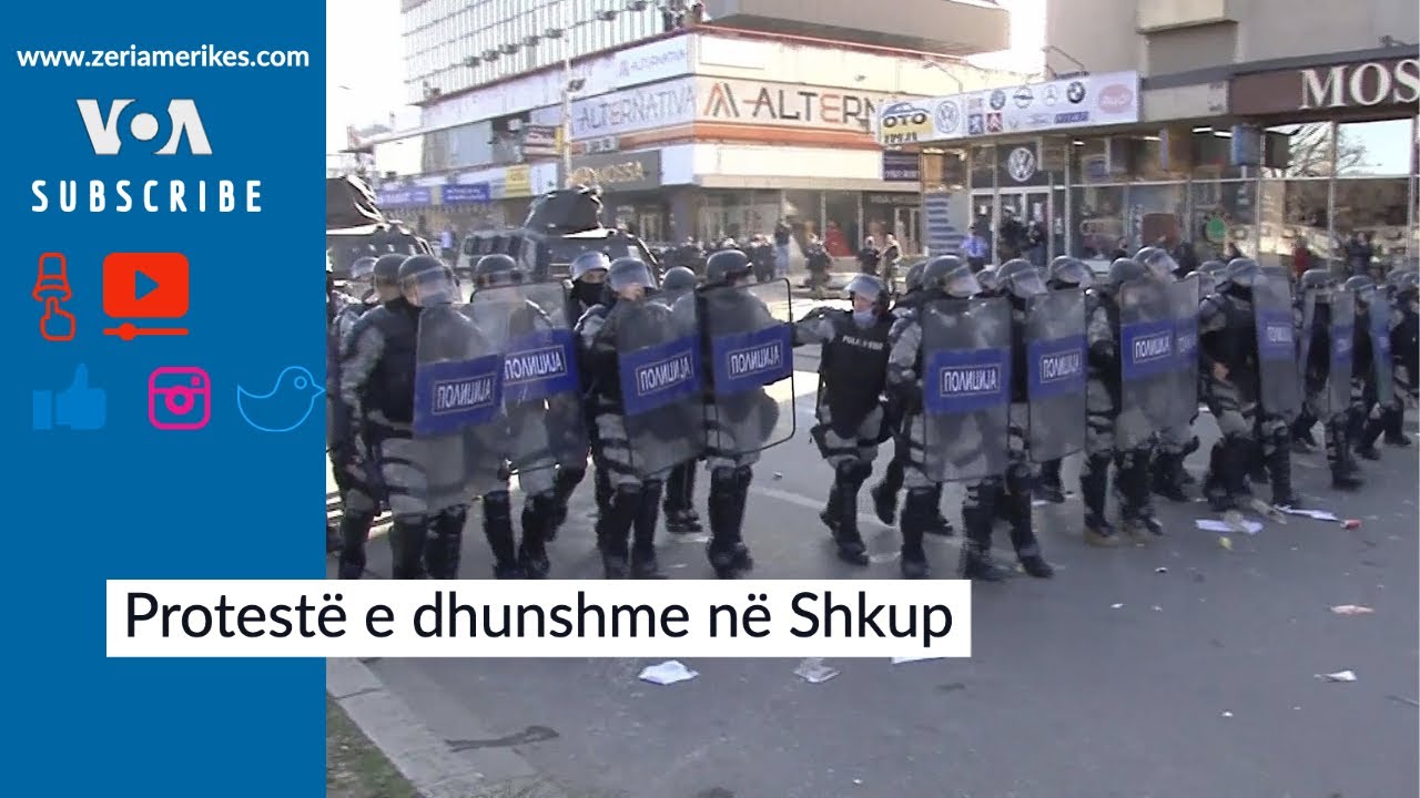 Protestë e dhunshme në Shkup