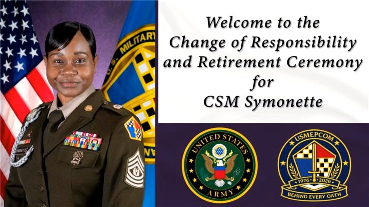 🔴 LIVE: USMEPCOM Change of Responsibility & CSM Symonette Retirement Ceremony