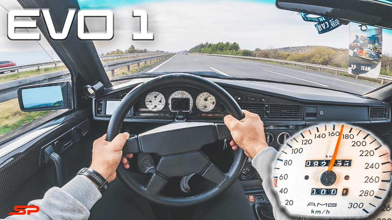 MERCEDES-BENZ 190 E COSWORTH EVO1 AMG TURBO 350 HP - POV Test Drive I 4K