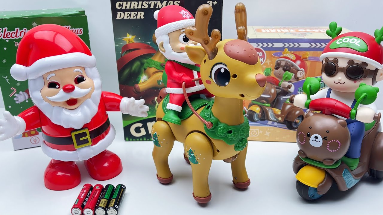 16-Minute Electric Toy Unboxing: New Year's Toy Set and Santa Claus ASMR Review Toy