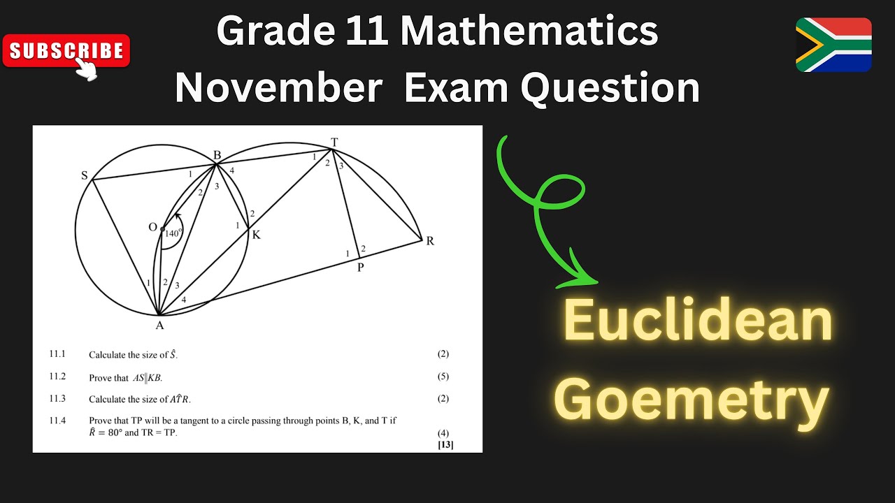 Grade 11 Mathematics Euclidean Geometry November Exam Questions