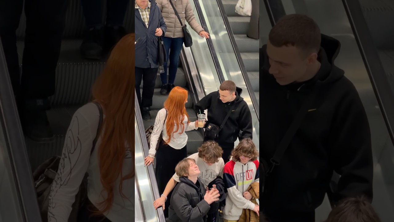 Dziwna rozmowa pt.7 😭✌️ #viral #prank #escalator