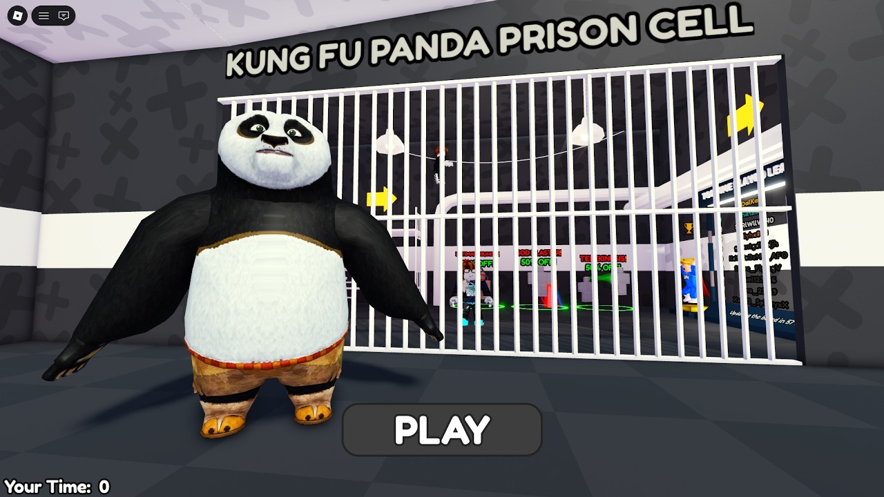 KUNG FU PANDA PRISON RUN!roblox! Gameplay Walkthrough No Death 4K