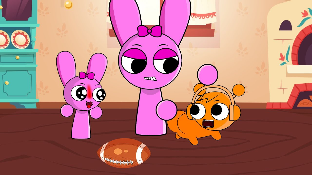 Pinki baby & Oren baby played rugby and caused trouble, making mom Pinki angry.