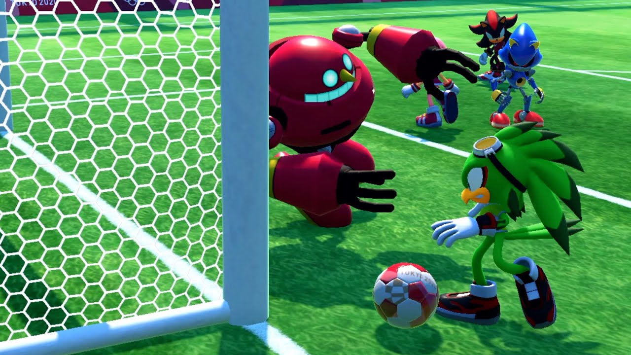 Mario and Sonic at the Olympic Games Tokyo 2020 Football Team Robot  vs  Team Monster