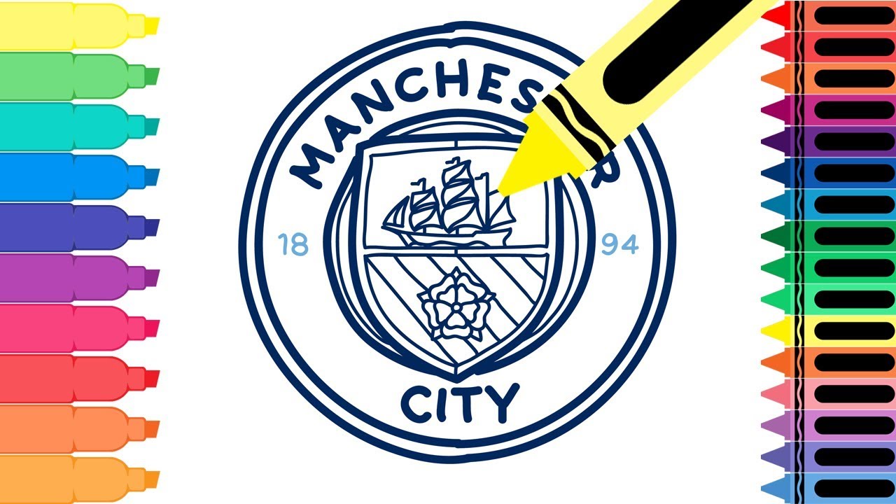 How to Draw Manchester City FC Badge - Drawing the Man City Logo - for kids | Tanimated Toys
