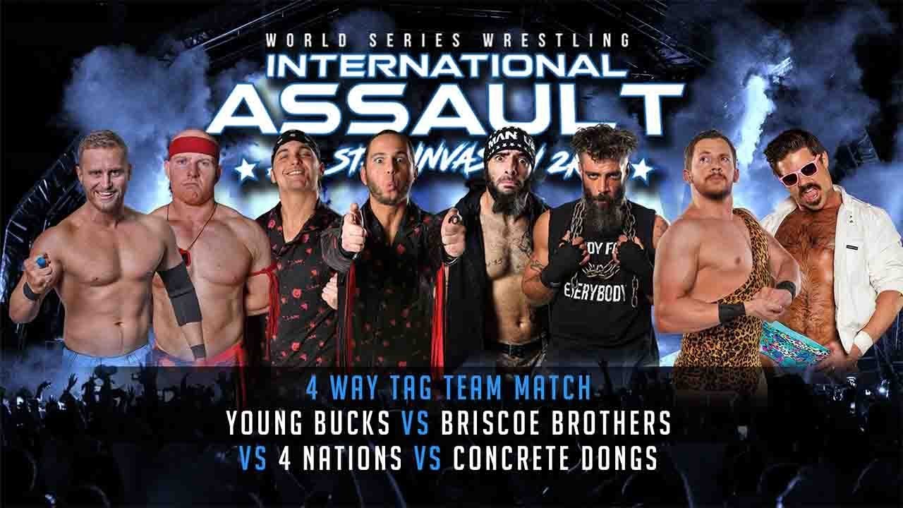 FULL MATCH - Young Bucks vs Briscoe Brothers vs 4 Nations vs Concrete Dongs : IA 2K18