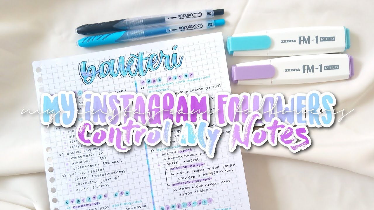 How I Take My Notes | My Followers Control My Notes