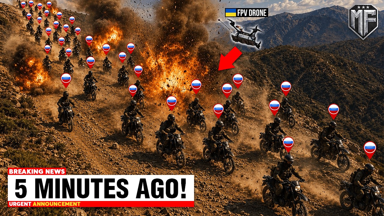 Large Russian Motorcycle Squads Enter Ukraine - 5 Minutes Later, GONE!