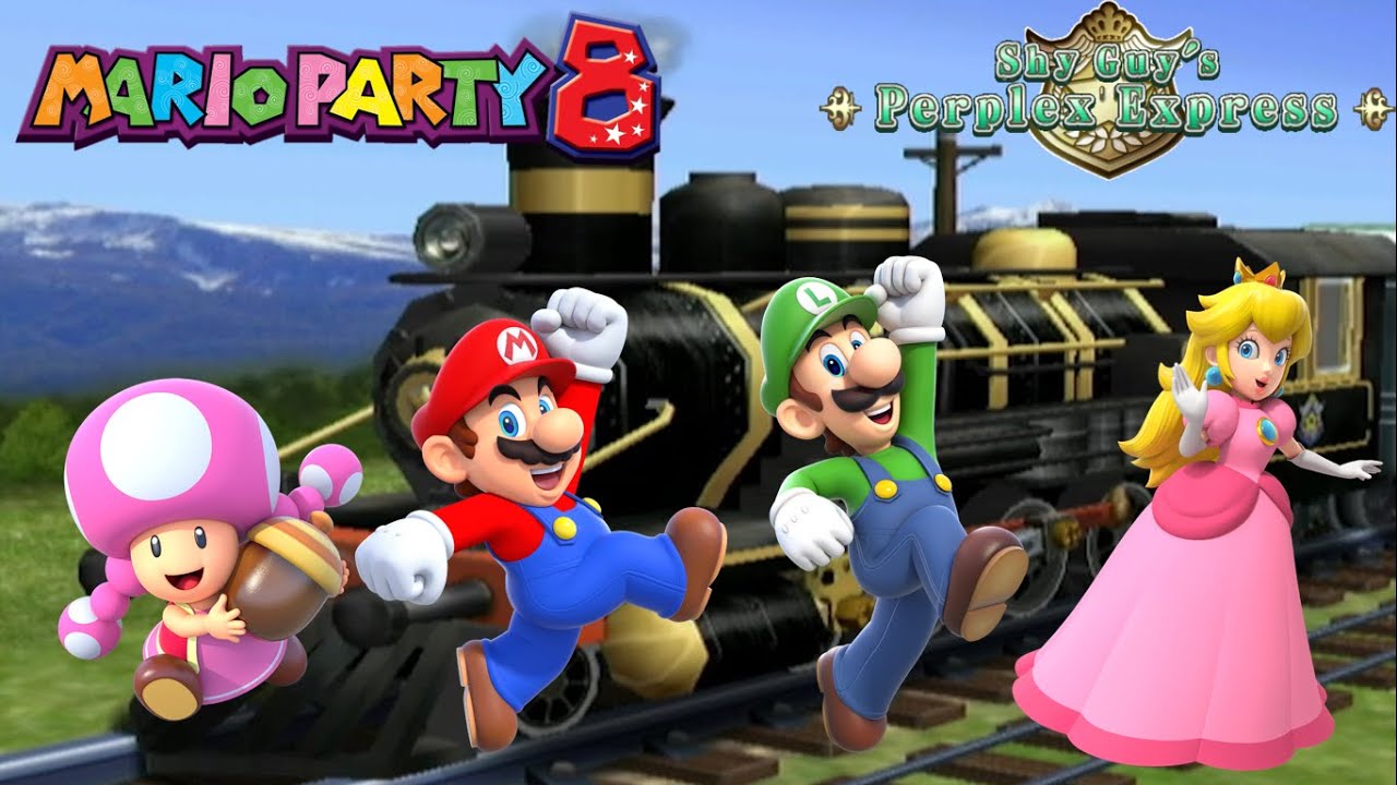Mario Party 8 - Toadette vs Mario vs Luigi vs Peach - Shy Guy's Perplex Express