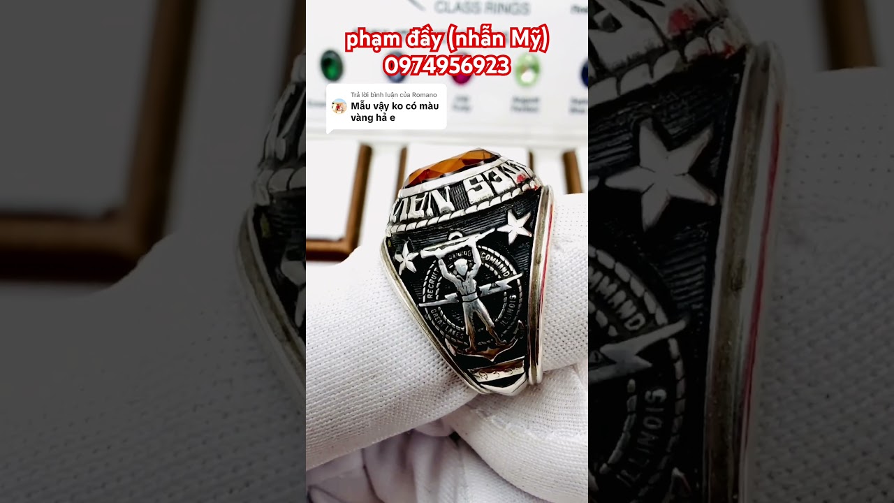 nhẫn Mỹ quân đội bạc xưa anh em hợp nhẫn alô em nhé 