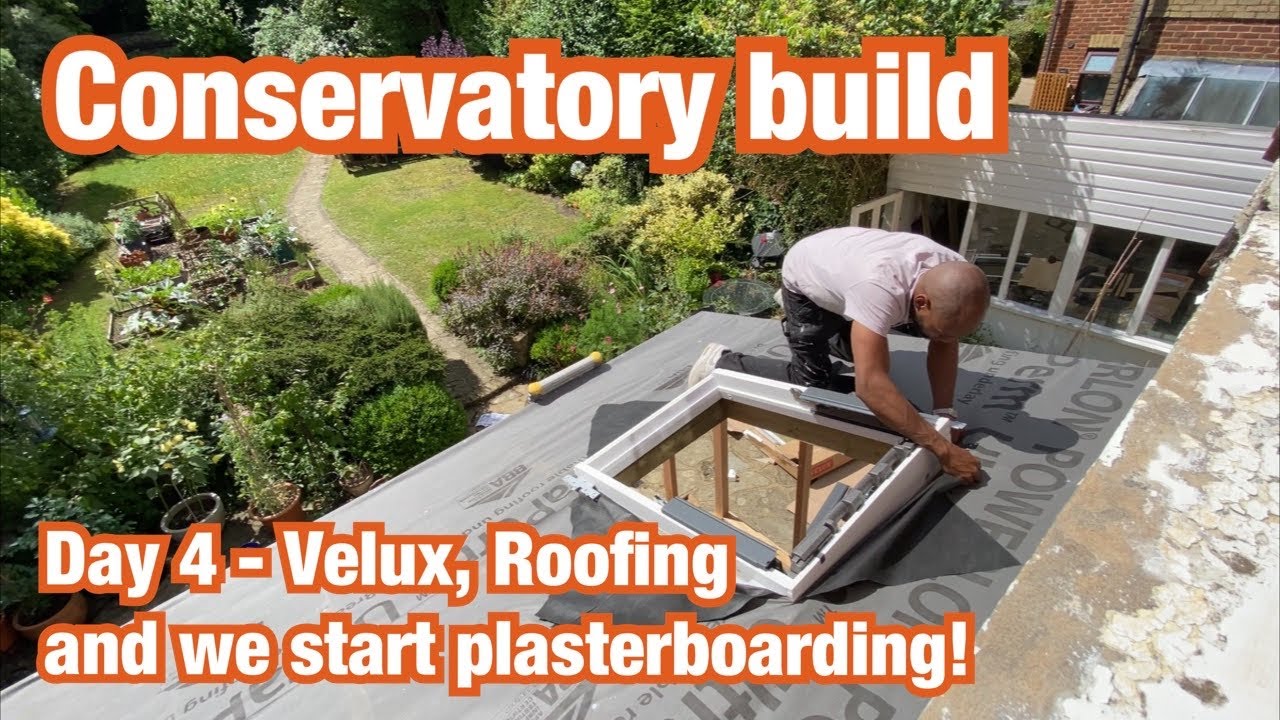 Day 4 - Velux windows go in and we get the ceiling in!