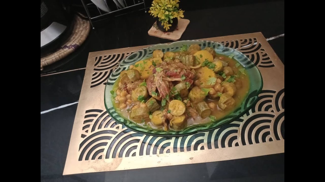 Tajine Viande Courgette recette Algérienne Facile et Rapide