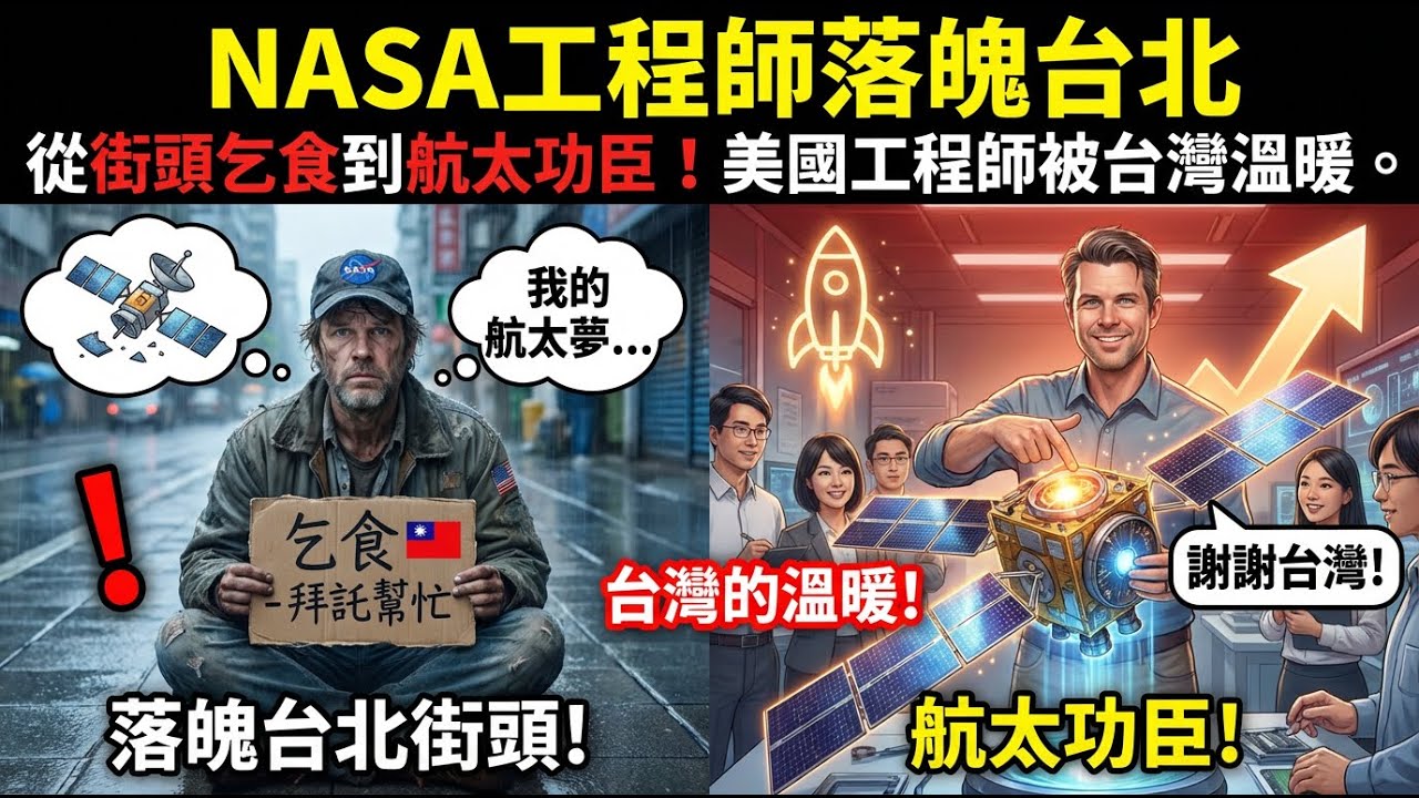 NASA工程師落魄台北，從街頭乞食到航太功臣！美國工程師被台灣溫暖。