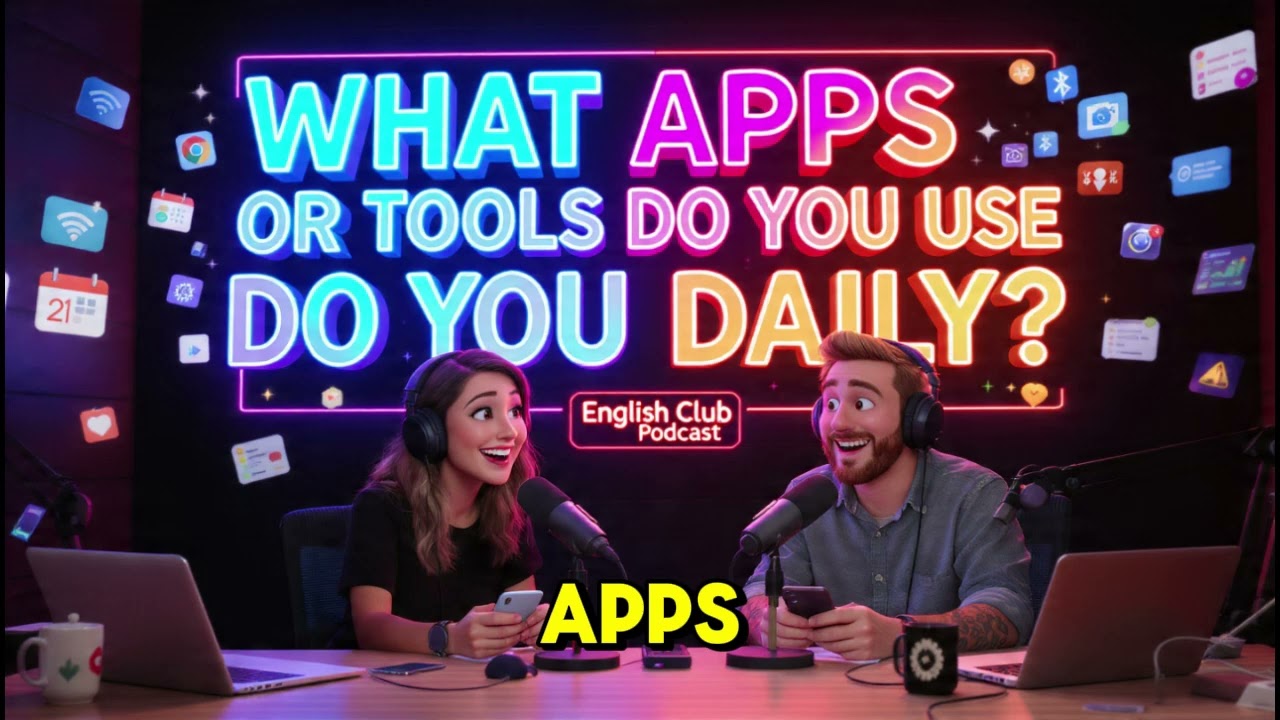 What Apps or Tools Do You Use Daily? | A2 B1 English Conversation Practice #english