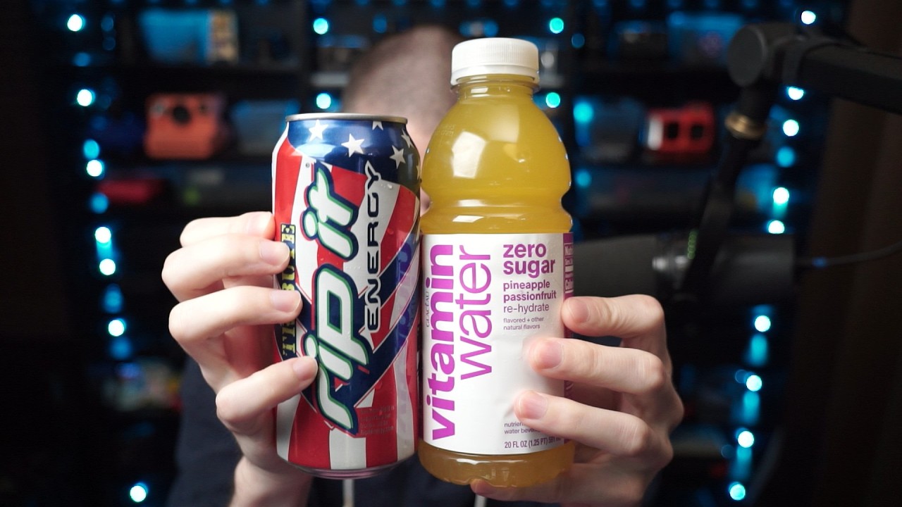 Trying Rip It Tribute Cherry Lime & Vitamin Water Pineapple Passionfruit Zero Sugar