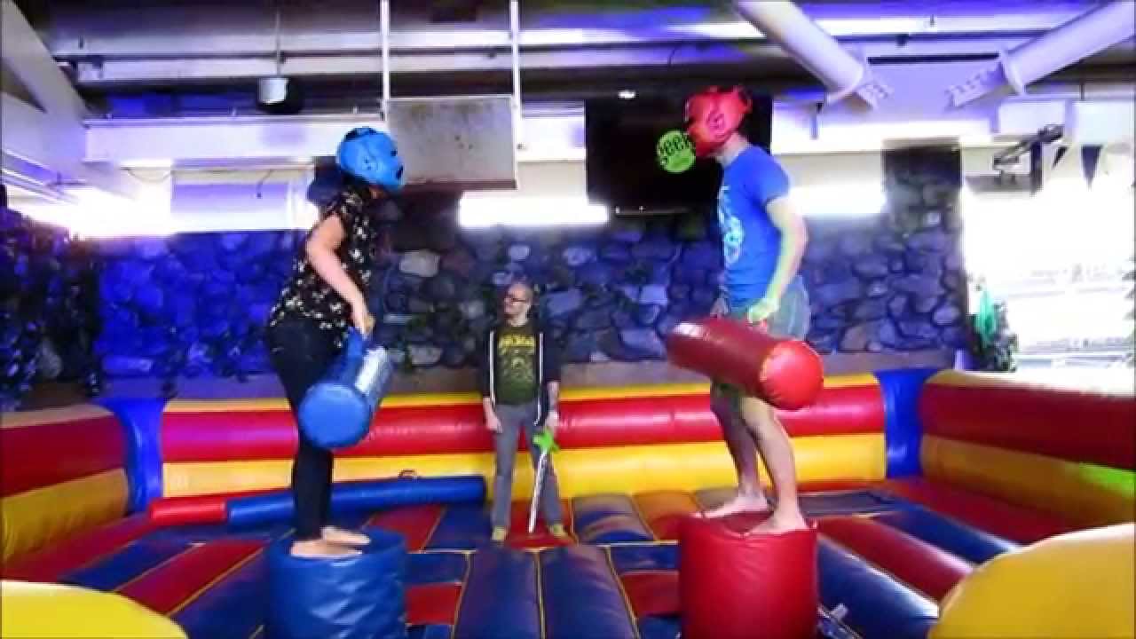 Waging war in the Inflatable Gladiator Joust Arena
