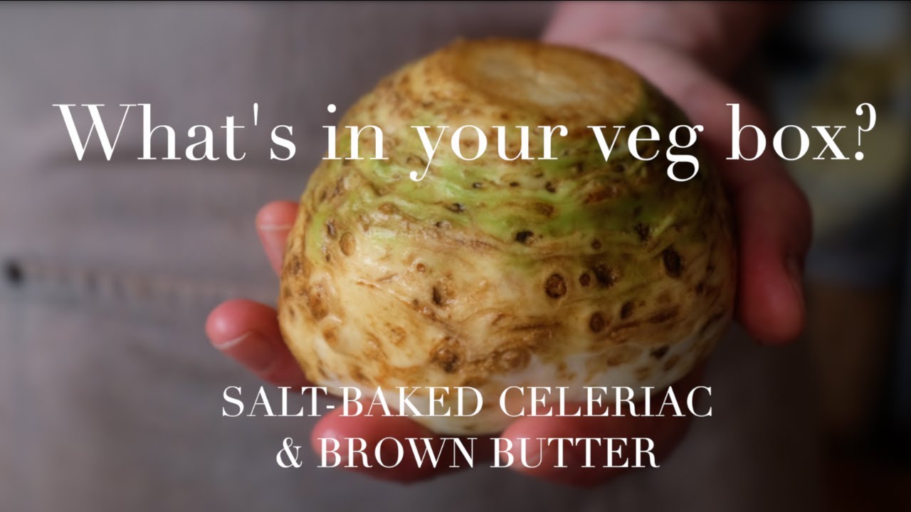 Salt-Baked Celeriac and Brown Butter | What's in my veg box? | Recipe in description