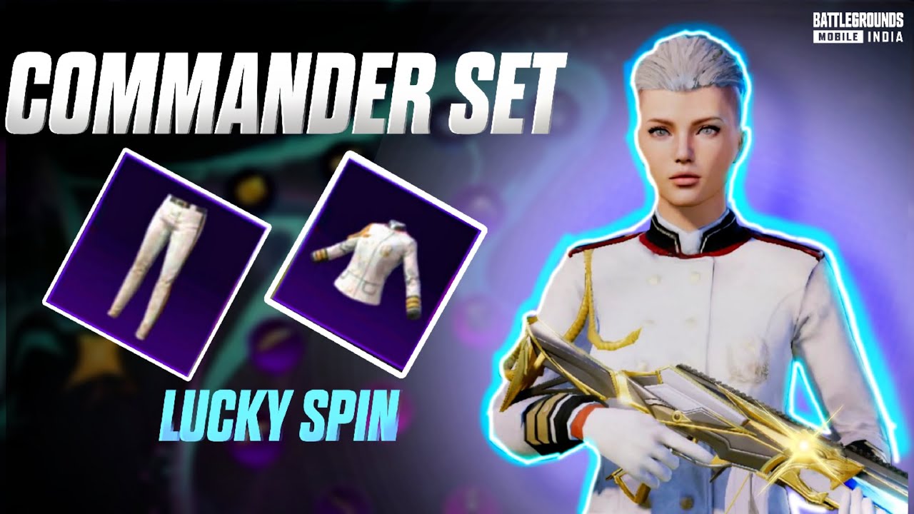 OG WHITE COMMANDER SET🥼 || LUCKY SPIN || BY - FLY X GAMING || BGMI || 